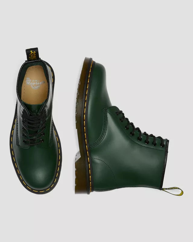 Boots 1460 en cuir Smooth à lacets Vert