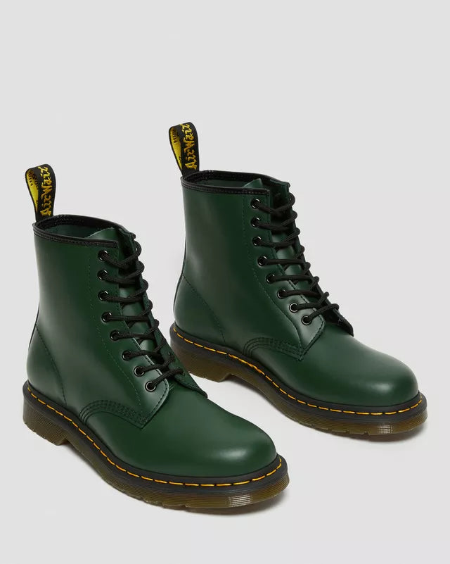 Boots 1460 en cuir Smooth à lacets Vert