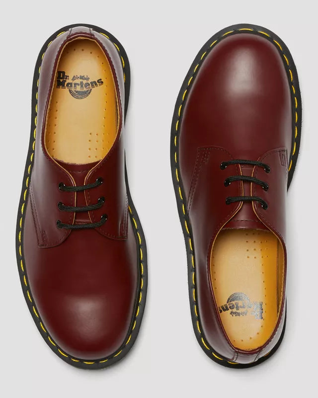 Chaussures 1461 Rouge en cuir Smooth