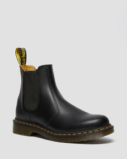 Chelsea boots 2976 Noir à surpiqûre jaune en cuir lisse