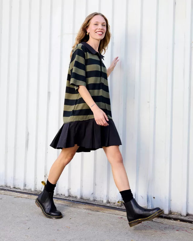 Chelsea boots 2976 Noir à surpiqûre jaune en cuir lisse