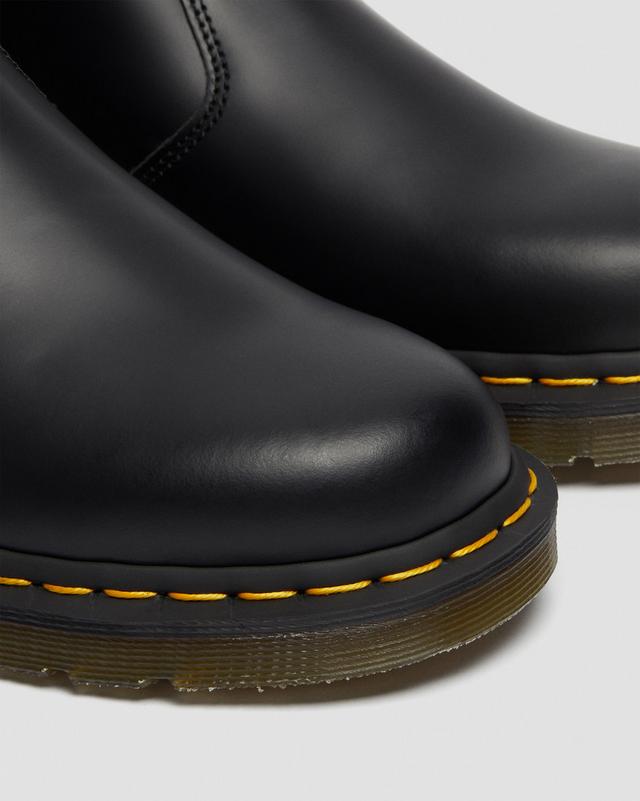 Chelsea boots 2976 Noir à surpiqûre jaune en cuir lisse