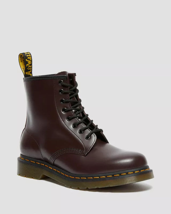 Boots 1460 en cuir Smooth à lacets Bordeaux