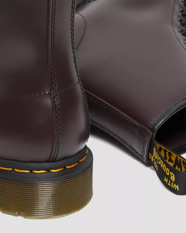 Boots 1460 en cuir Smooth à lacets Bordeaux