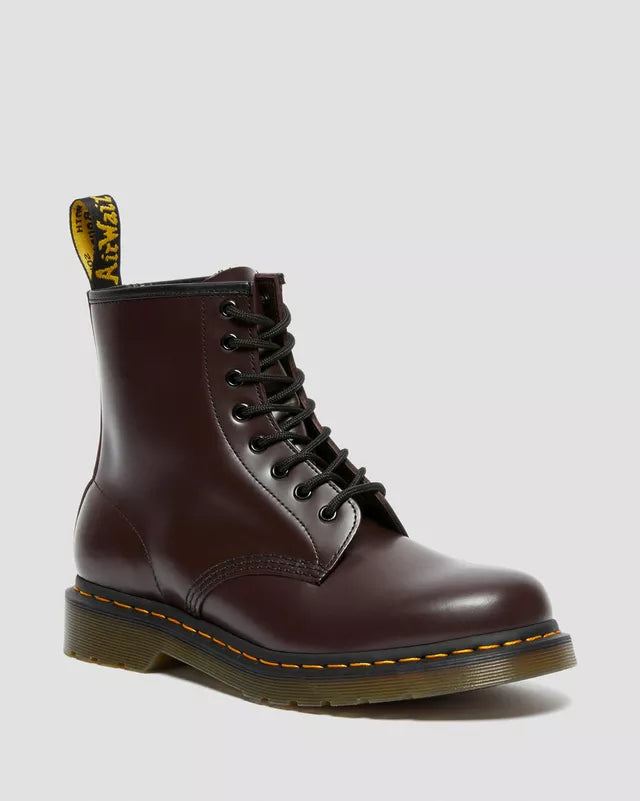 Boots 1460 en cuir Smooth à lacets Bordeaux