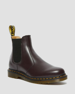 Chelsea boots 2976 Bordeaux à surpiqûre jaune en cuir lisse