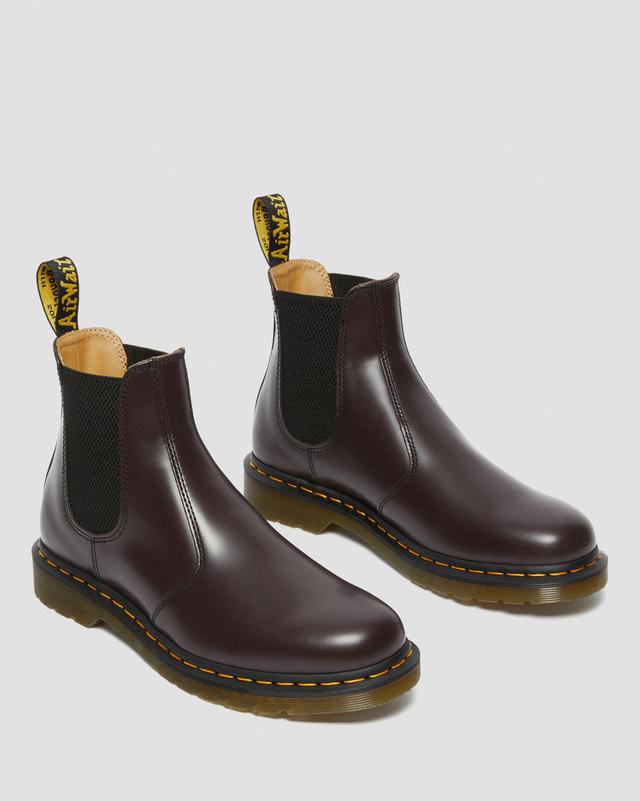 Chelsea boots 2976 Bordeaux à surpiqûre jaune en cuir lisse