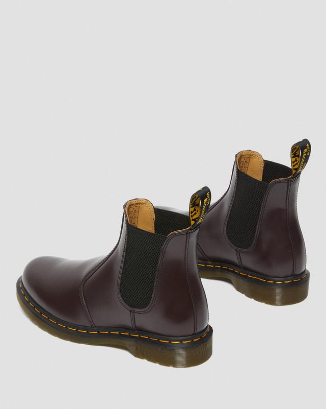 Chelsea boots 2976 Bordeaux à surpiqûre jaune en cuir lisse