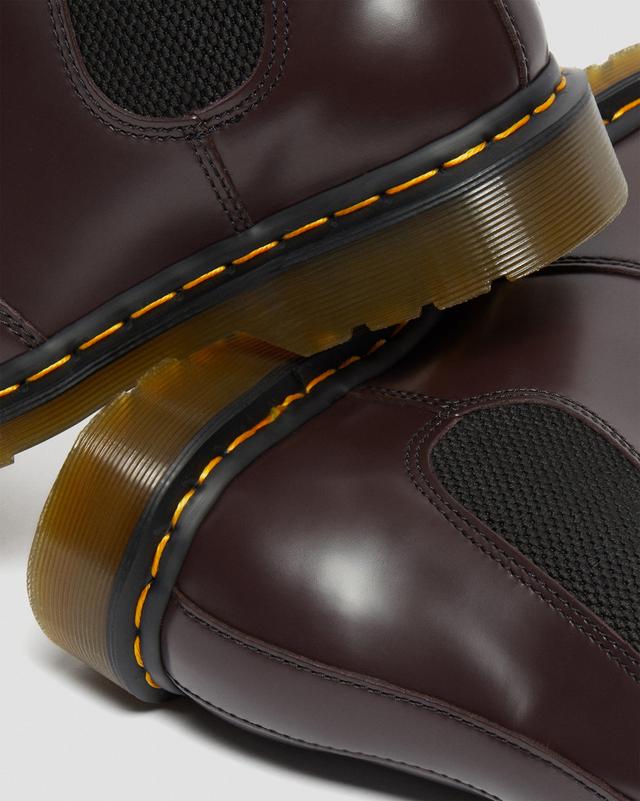 Chelsea boots 2976 Bordeaux à surpiqûre jaune en cuir lisse