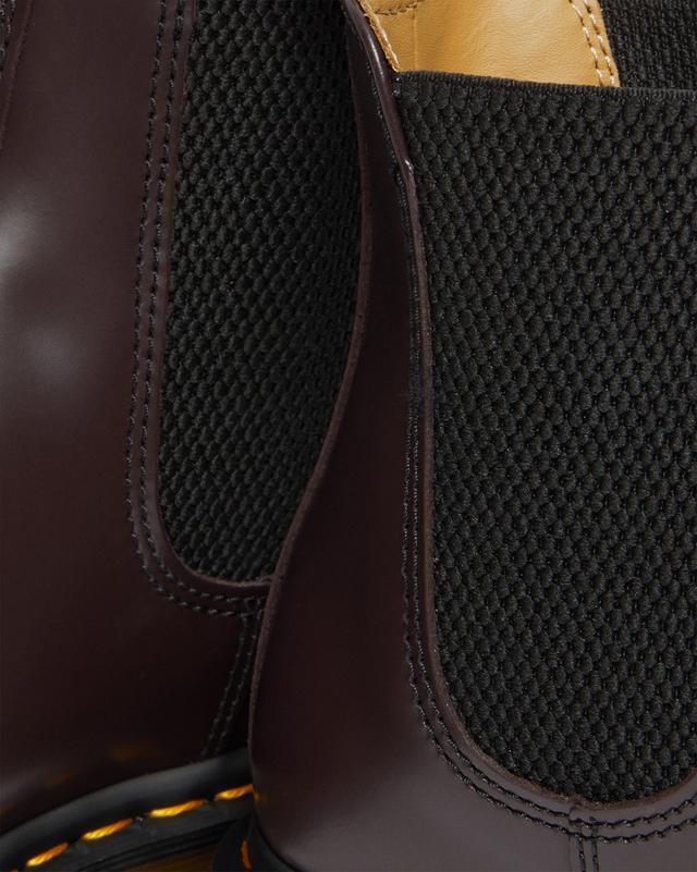 Chelsea boots 2976 Bordeaux à surpiqûre jaune en cuir lisse