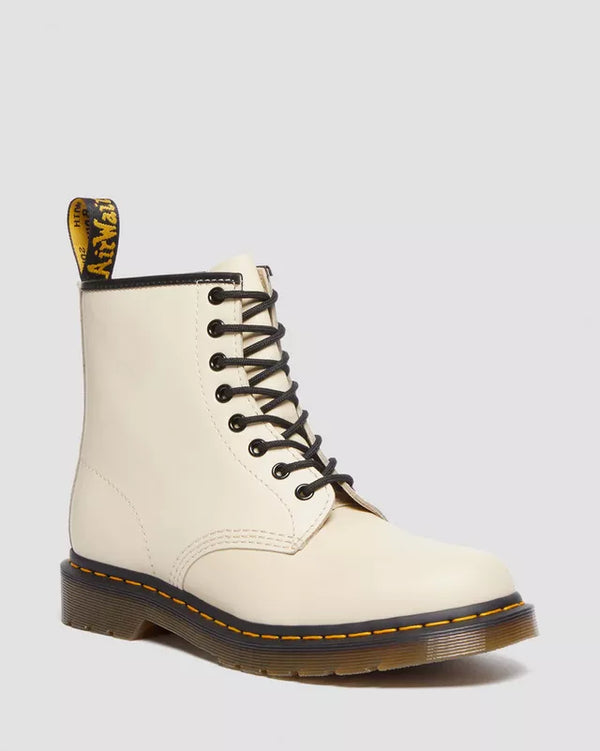Boots 1460 en cuir Smooth à lacets Beige